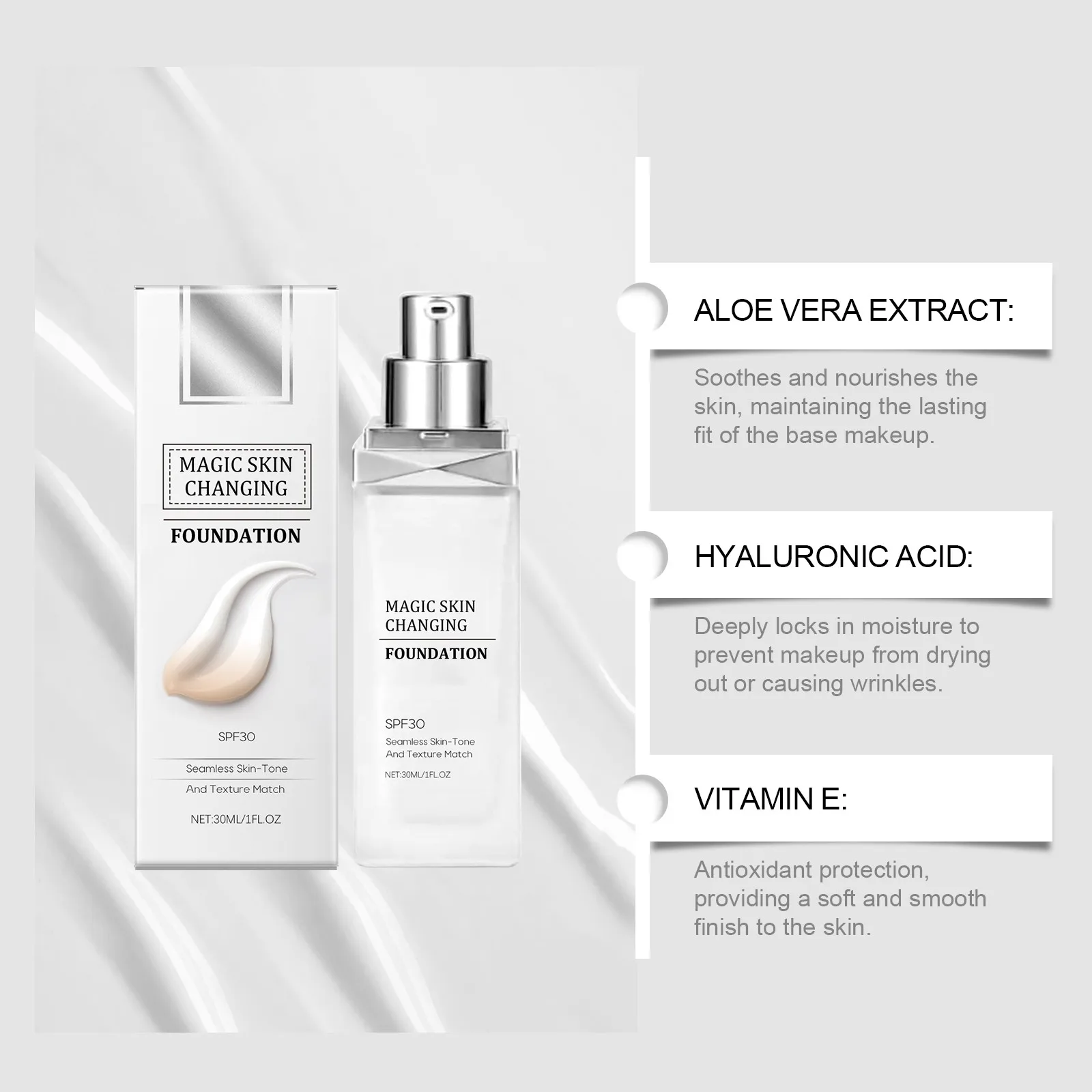 Foundation Makeup Base Liquid 30ml For Women Girls