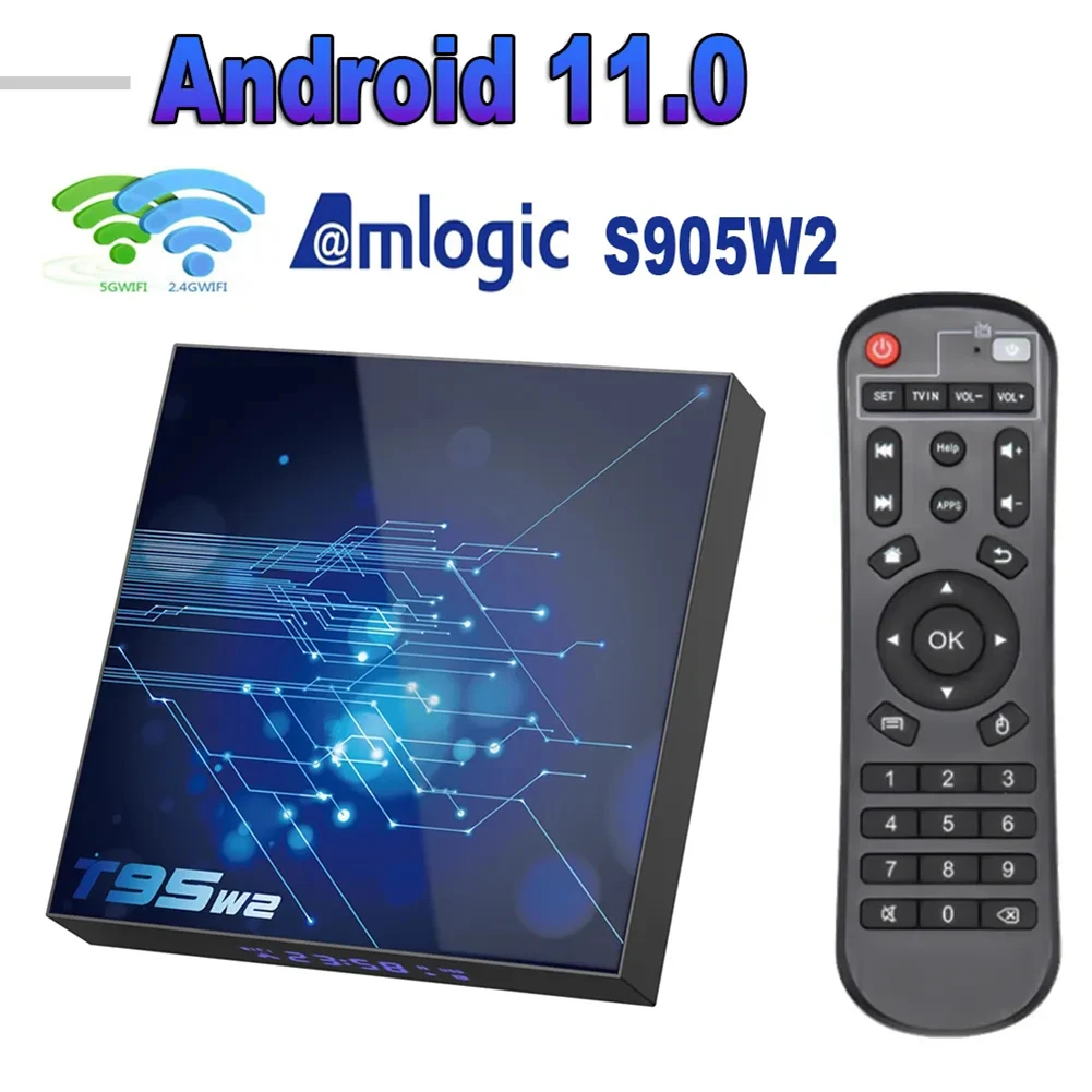 Digital Clock Set TV Box With Androids 11 Multi-Purpose Medias Player TV Box For Living Room Home