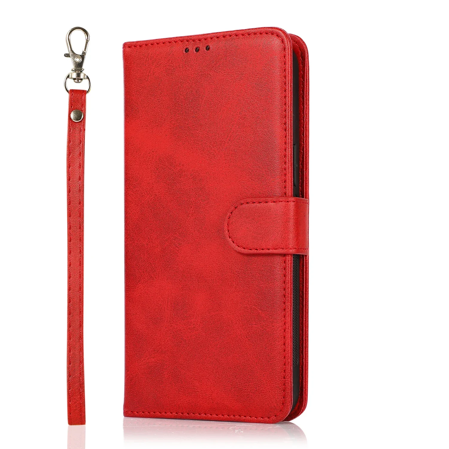 Premium Detachable Leather Wallet Case with Card Slots and Magnetic Closure