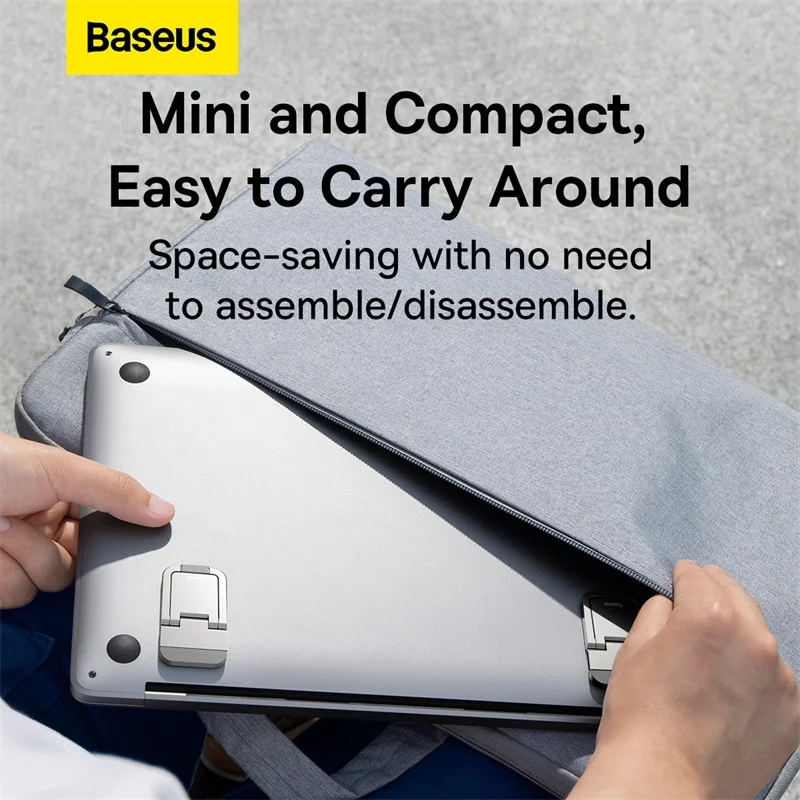 Baseus-suporte para Laptop Portátil para Macbook Pro Air Suporte Dobrável para Laptops Suporte Mini Notebook Xiaomi Lenovo - Imagem 4