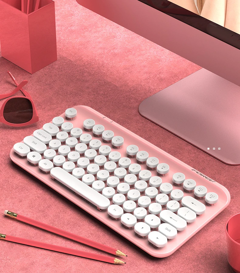 The Stylish And Lightweight 2.4g Wireless Keyboard Is Suitable For