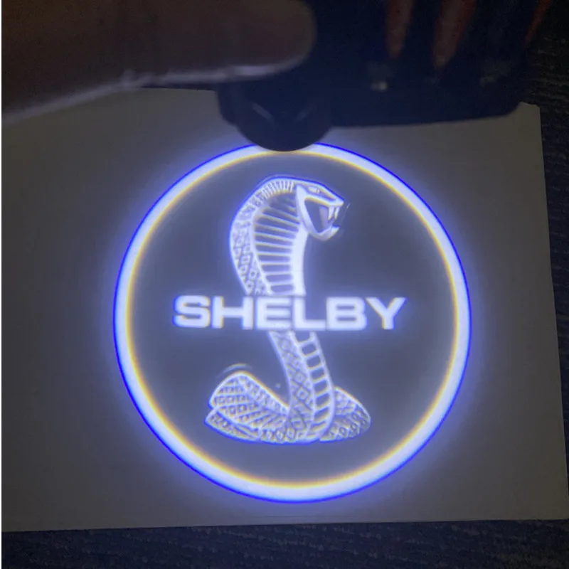 LED Car Door Light Laser Projector Logo Lamp For Ford Mustang GT500 SVT Shelby Fender