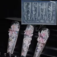 1pc Rose Tulip Lotus 3D Acrylic Mold  Lily of the Valley  Nail Art Decorations  Nails DIY Design Silicone  Nail Art  Nails  Mold 1