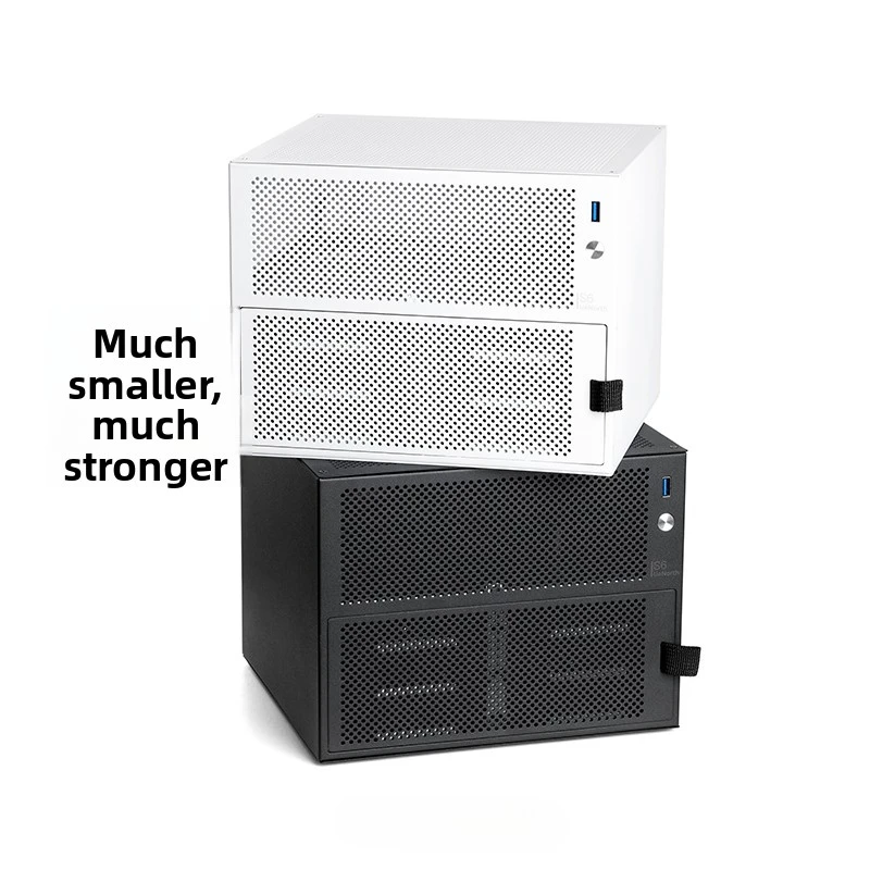 6베이 NAS 섀시는 ITX 마더보드, FLEX 소형 1U 전원 공급 장치, 라디에이터 높이 제한 70mm, DIY 데스크탑 스토리지 서버를 지원합니다.