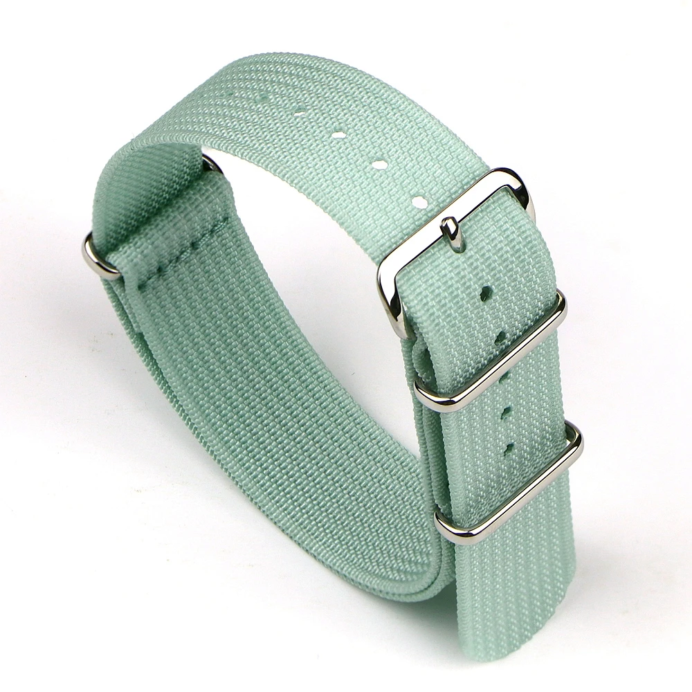New Ribbed Nato Strap 18mm 20mm 22mm Nylon Watch Straps Braid Ballistic Fabric Watchband Accessories for Military Watch Band