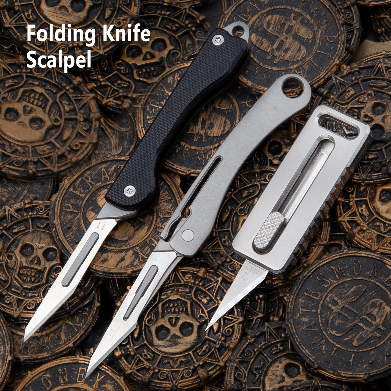 G10 Mini Folding Knife Scalpel Titanium Alloy Pocket Knife Outdoor