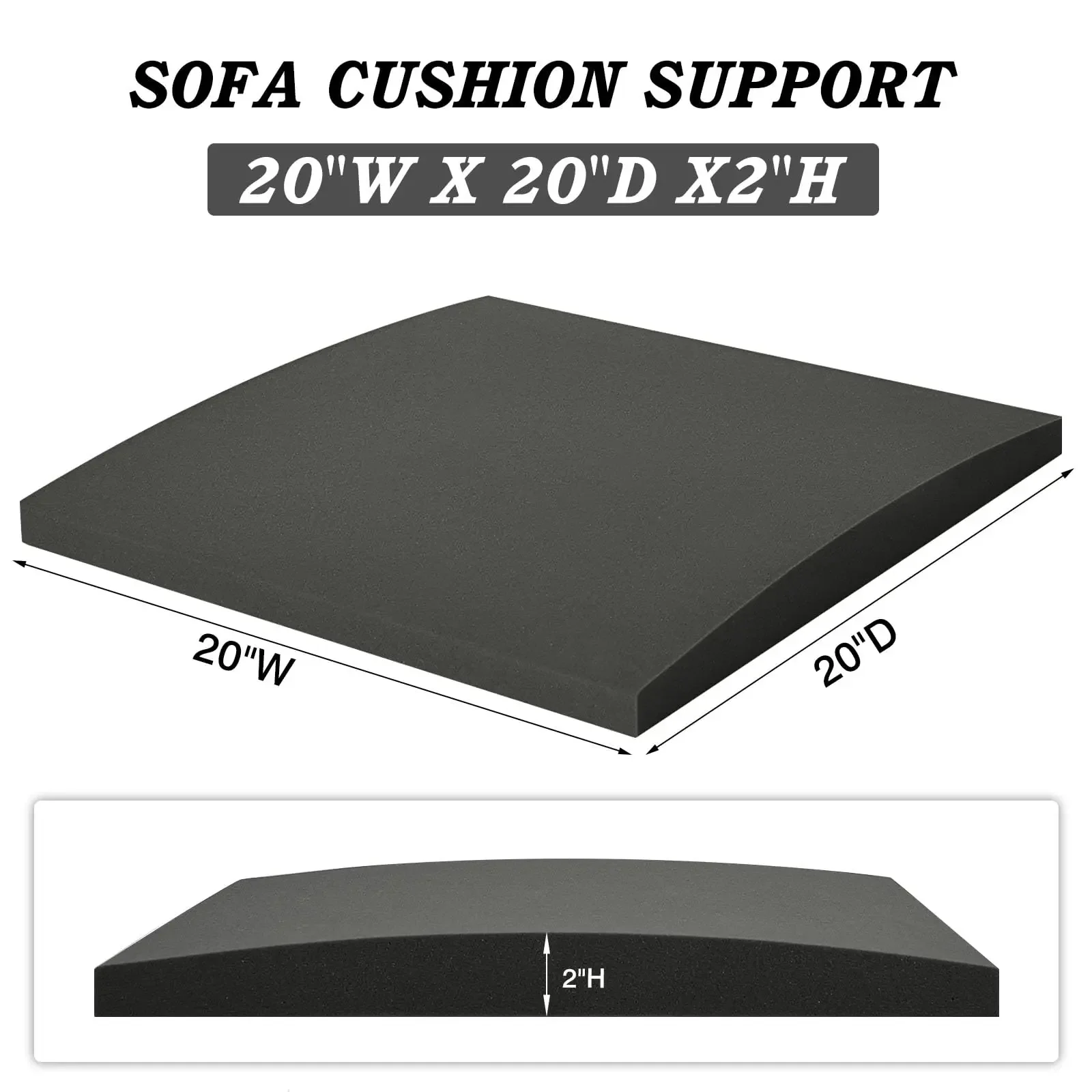 1/2/3Pcs 50x50x5cm High-Density Foam Curve Couch Sofa Cushion Support Cushion Sag Repair Replacement for Sofa Couch Chair 2