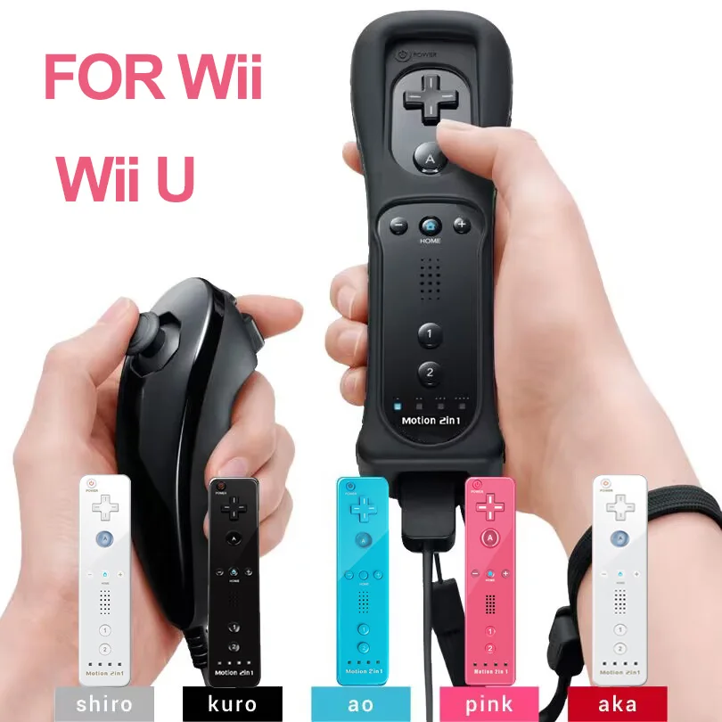 Compatible Nintendo Wii Console Remote Wireless Gamepad Controller Nunchuck Remote Control Joystick Joypad Optional Motion Plus