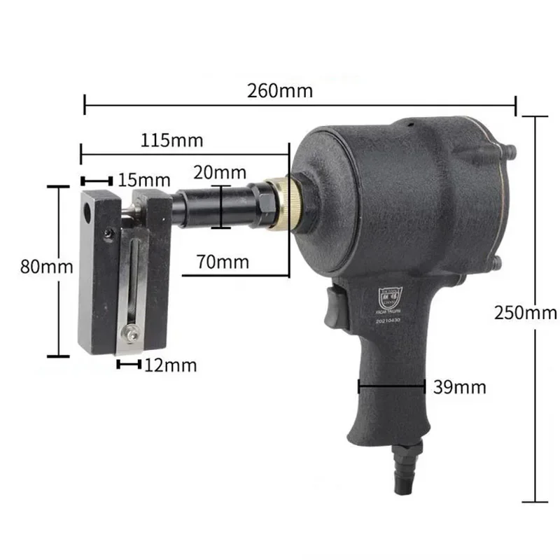 8KGF Industrial Pneumatic Punch Gun Metal Iron Plate Round Hole Punching Stainless Steel Advertising Word Air Puncher 3.2-8MM 4