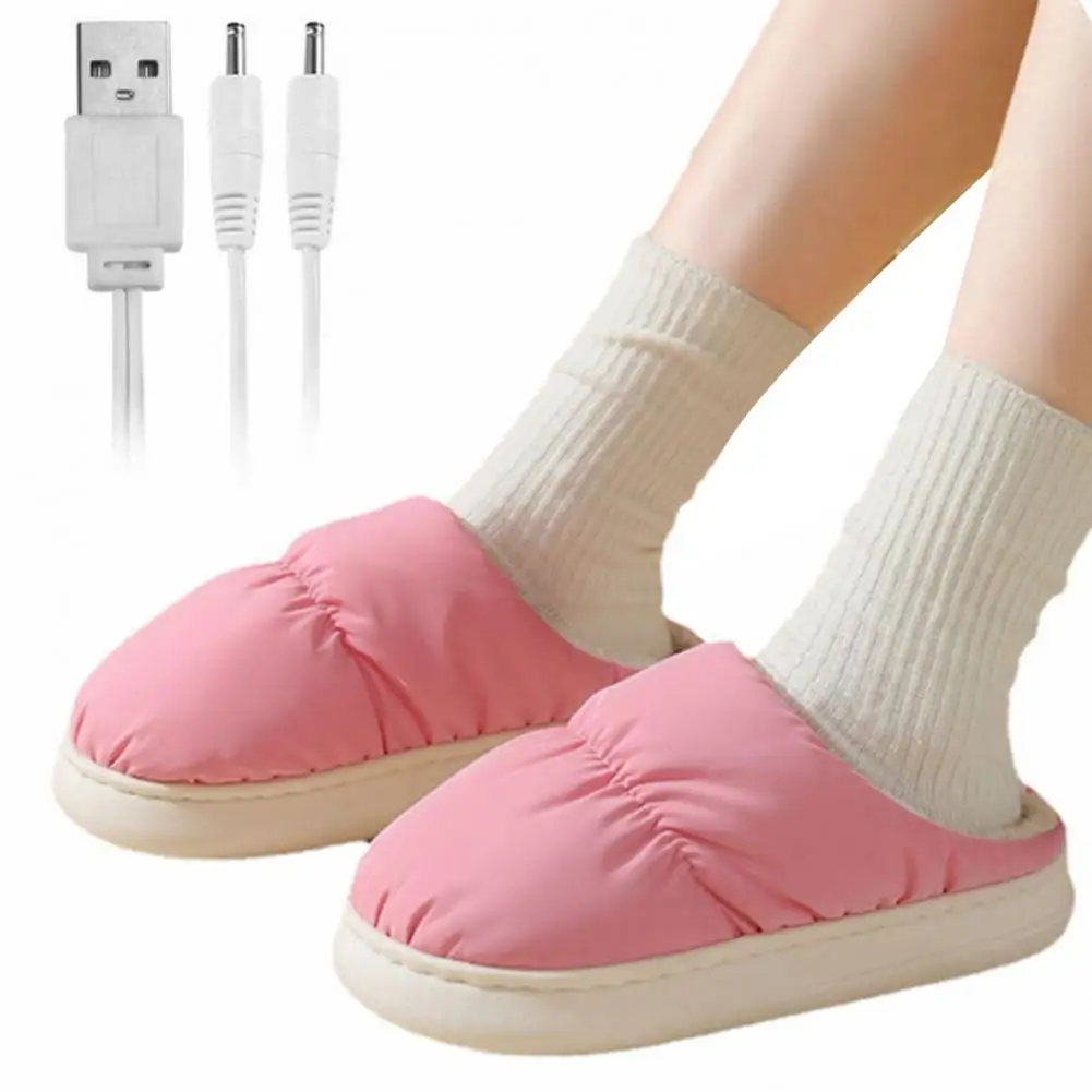 USB 난방 슬리퍼, 미끄럼 방지, 안정적인 성능, USB 난방 슬리퍼, 남녀 공용, 전기 슬리퍼, 1 쌍