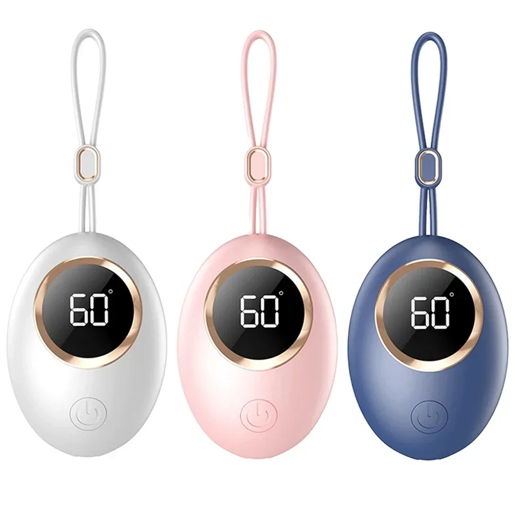 Portable Hand Warmer Electric Hand Warmer USB Rechargeable Mini Heater LED Display Pocket for Winter