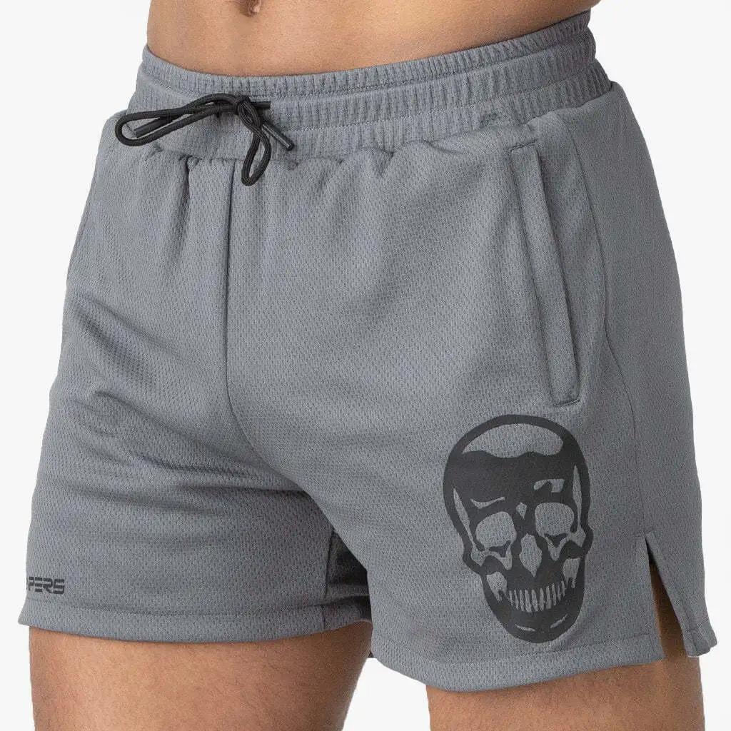 2024 New Muscle fitness quarter pants men's summer training mesh breathable athletic shorts 3