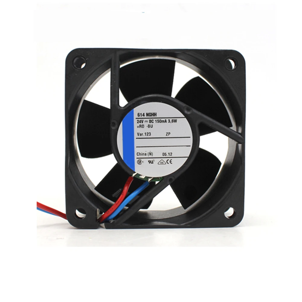 Cooling Fan 614NGHH 614 NGHH DC 24V 0.15A 3.6W 6025 60x60x25mm 2-Wire