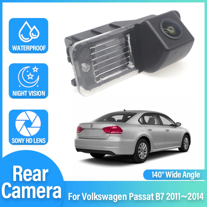 

Камера заднего вида для Volkswagen Passat B7 1080 720 2011 2012, автомобильная широкоугольная камера HD CCD высокого качества RCA 2013*2014