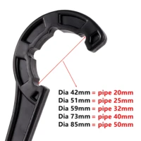 Clé spéciale pour raccords rapides de tuyaux en PE 20/25/32/40/50 mm, écrou de blocage de valve pour tube en PVC, outil de réparation de tuyauterie d'irrigation 2