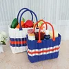 Handmade Wicker Shopping Basket Home Vegetable Fruit Packing Picnic Storage Basket Garden Imitating Rattan Woven Flower Basket 1