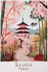 Japanese Floral Obon Festival Canvas Art: Tokyo Flower Market and Mount Fuji Wall Decor - 40X60cm Unframed (5)