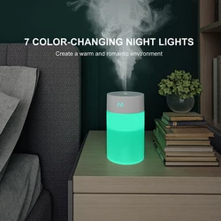 D2 LED Night Light Lamp Nightlights Bedroom Air Humidifier USB Aroma Essential Oil Diffuser Home Car 250ML Ultrasonic Mist Maker