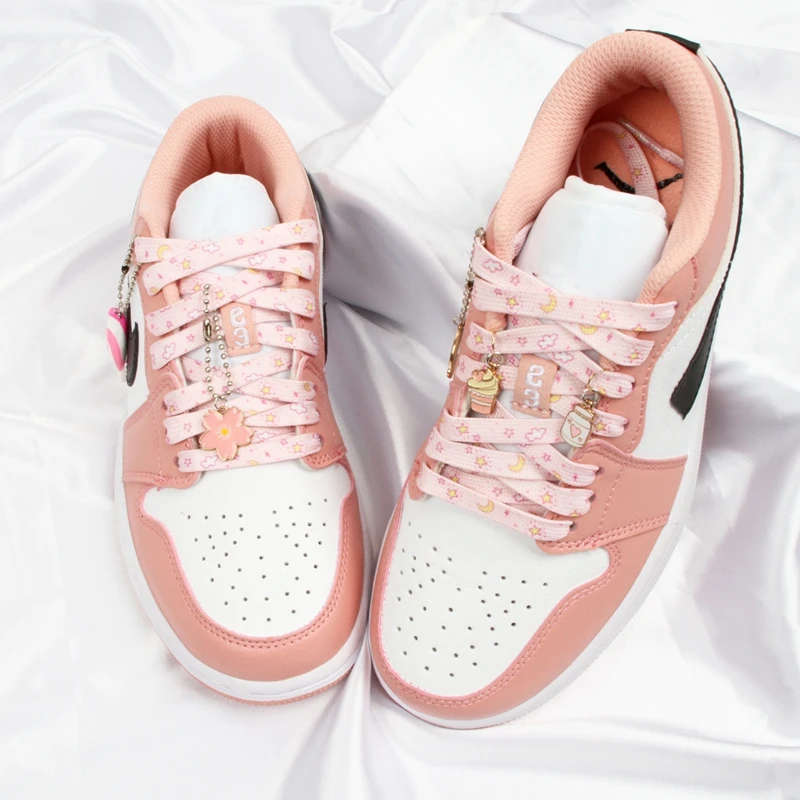 Flat Shoelaces for Sneakers Colorful Cartoon Cute Pattern Printing