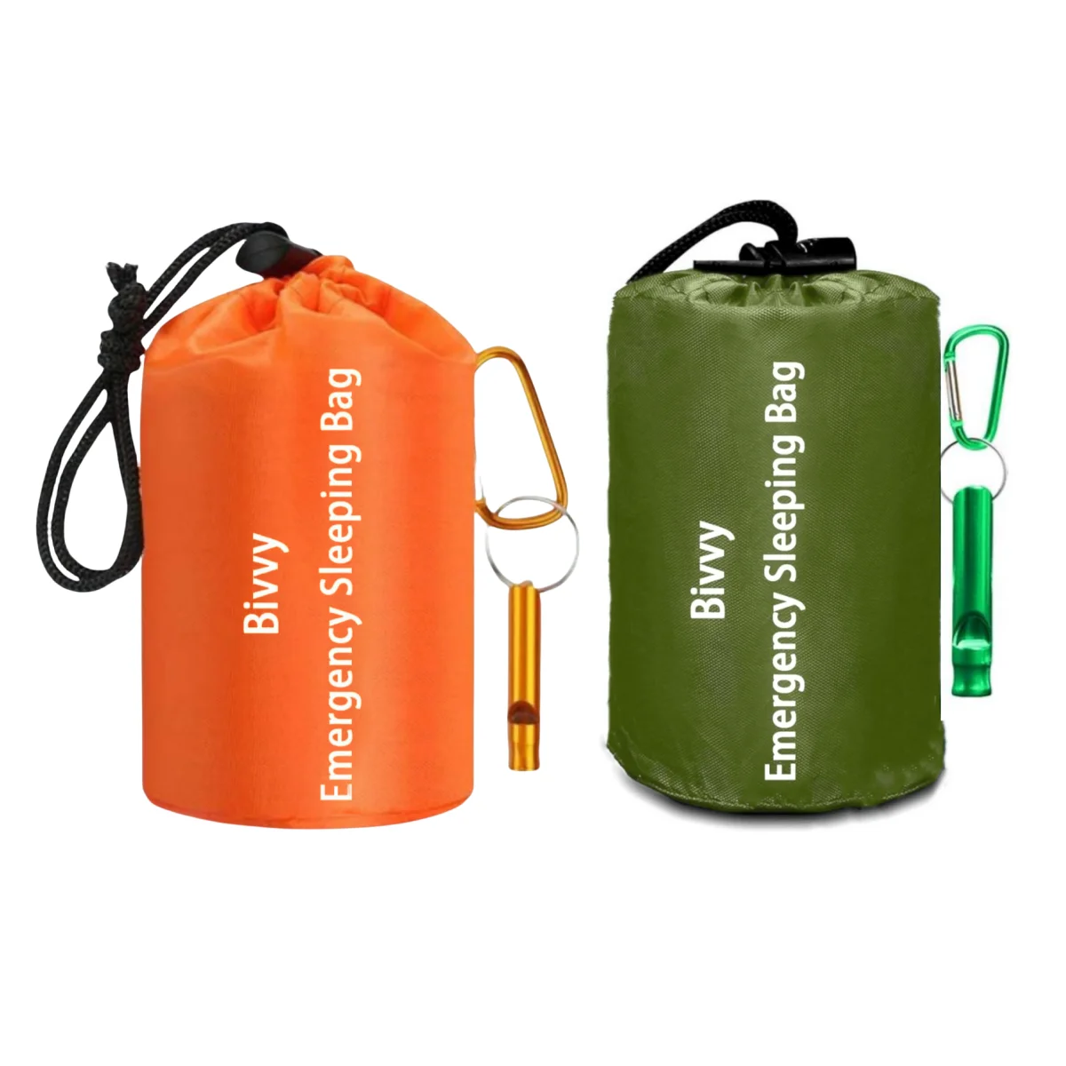 Pack De 2 Sacos De Supervivencia Térmicos EEEKit - Impermeables, Reflectantes, Con Silbato. ¡Para Emergencias!