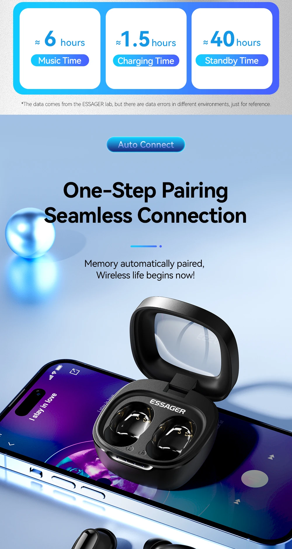 TWS Bluetooth5.3 Earphone Noise Cancelling Earbuds True Wireless Stereo Sports H