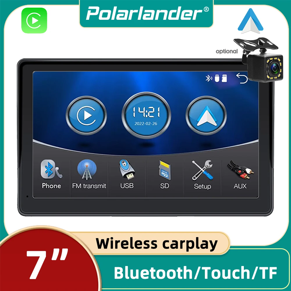 

Универсальный Автомобильный мультимедийный плеер с Bluetooth, TF-картой, USB, AUX, 7-дюймовым зеркальным соединением для BMW / VW / Nissan / Toyota / Honda