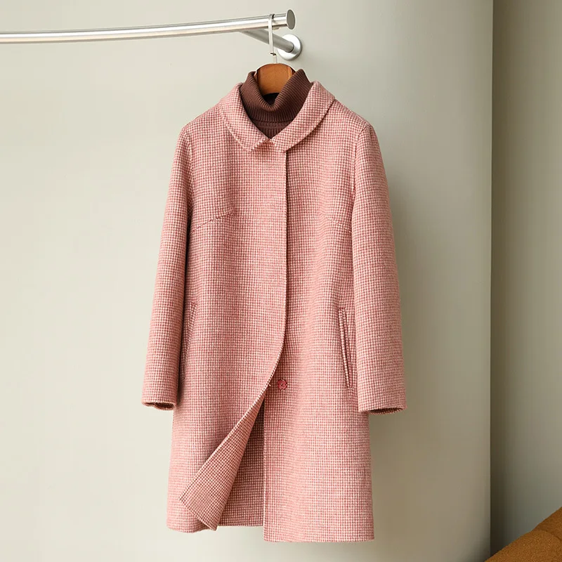 Double-sided Cashmere Coat Women Medium and Long Windbreaker Woolen Coat Japan/South Korea Casual creative five year plan schedule book diary thick 3 year hand note books japan and south korea stationery school office supply