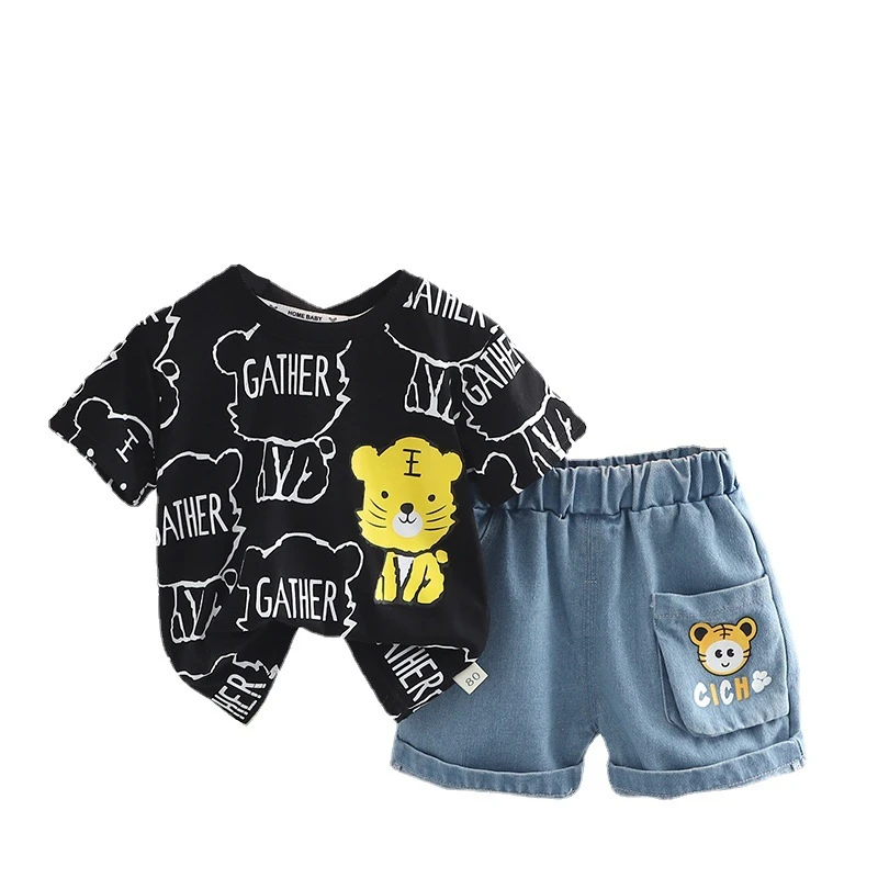 

New Summer Fashion Baby Clothes Suit Children Boys Girls Casual Cartoon T-Shirt Shorts 2Pcs/Sets Toddler Costume Kids Tracksuits
