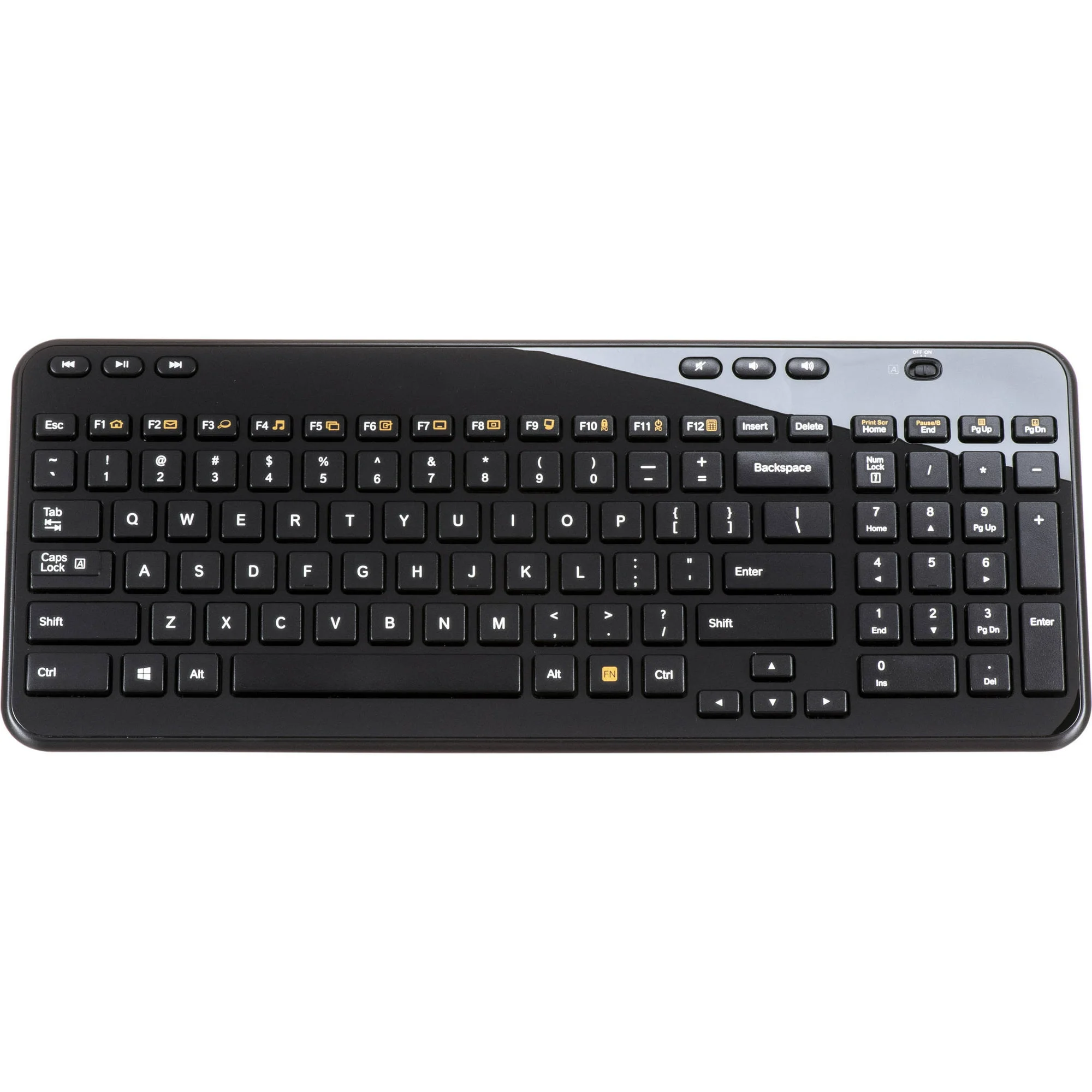

NEW Lovely K360 Wireless Keyboard, Glossy Black with Balanced Design and High Quality Materials.