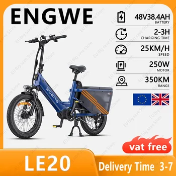 ENGWE LE20 Bicicletta Elettrica per Adulti, Doppia Batteria al Litio 48V 38.4AH, Motore 250W, Ruote da 20 Pollici, Seggiolino Portatile per Bambini, E-bike per Pendolari