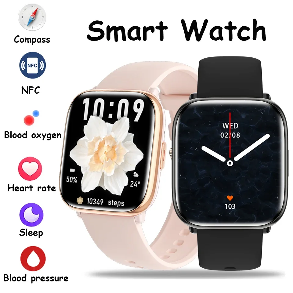 

Smartwatch HD12Multi functional Full day Monitoring of Heart Rate Blood Pressure and Blood Pressure IP68 Professional watches