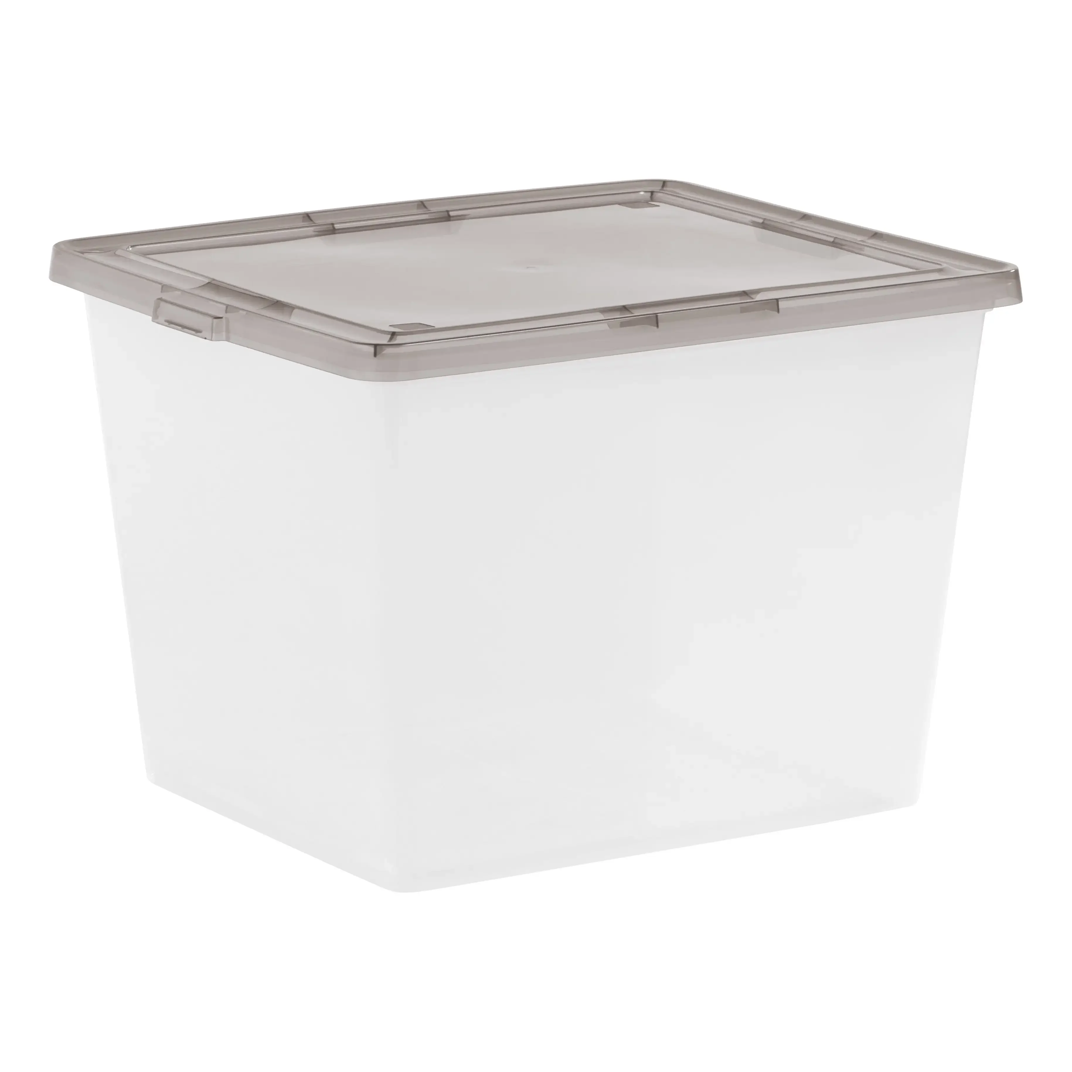 Storage Bins with Lids, Clear, Stackable Totes, Containers 6Pk 6