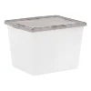 Storage Bins with Lids, Clear, Stackable Totes, Containers 6Pk 6