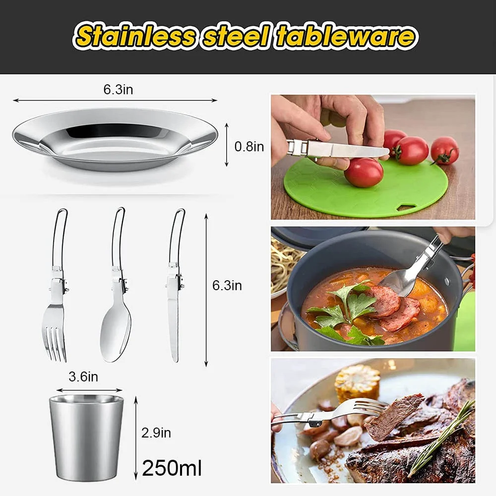 Outdoor Camping Cookware Set 5