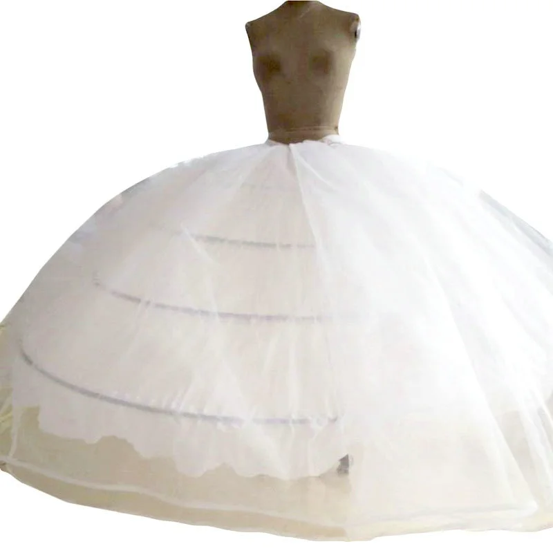 Sottogonna sottoveste a 4 cerchi di alta qualità per abiti da ballo Super grandi abiti da sposa abiti da sposa accessorio da sposa crinolina