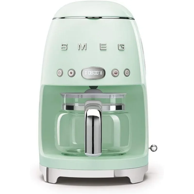 Retro style coffee maker machine, 17.3x12.8x11.3, cream 6