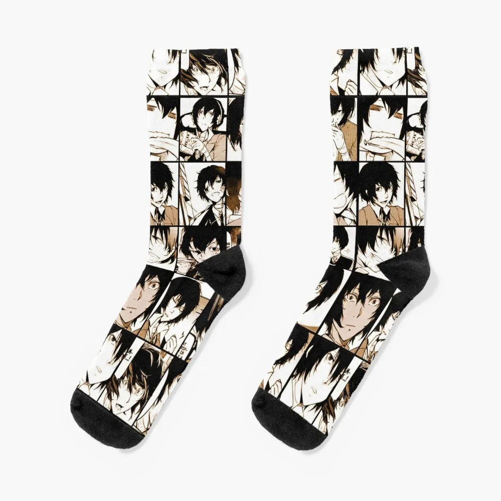 

Dazai osamu collage- manga color version Socks loose sheer Men's Socks Luxury Women's