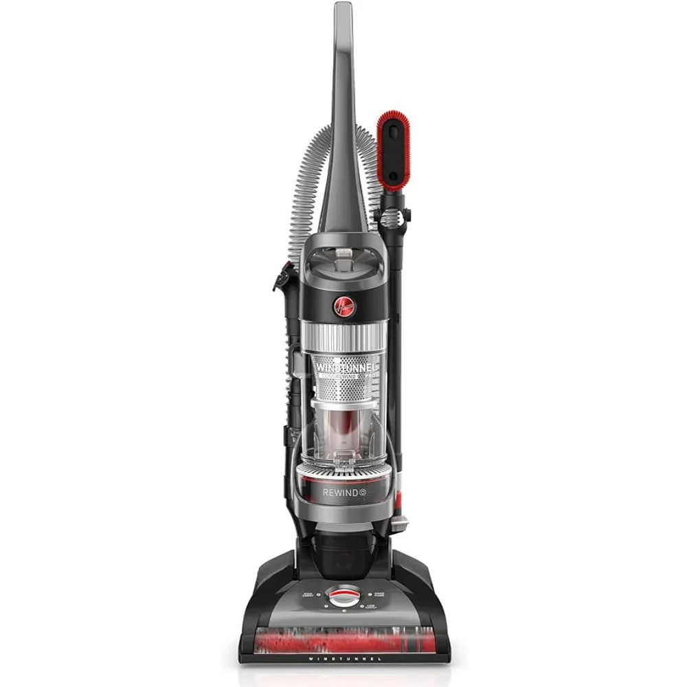 

Hoover WindTunnel Cord Rewind Pro Bagless Upright Vacuum Cleaner, For Carpet and Hard Floors, UH71300V, Black