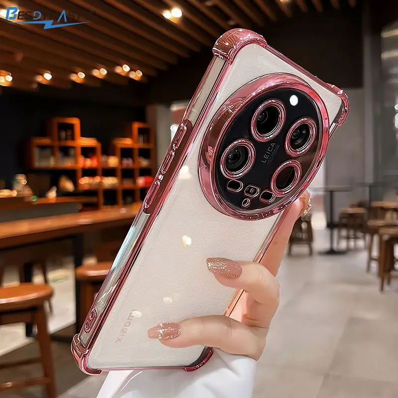 Electroplating Transparent Shockproof Case with Built-in Lens Film