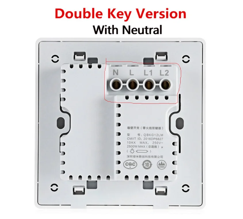 Wall Switch D1 ZigBee Smart Wireless Key Light Remote Control Fire Wire With /NO
