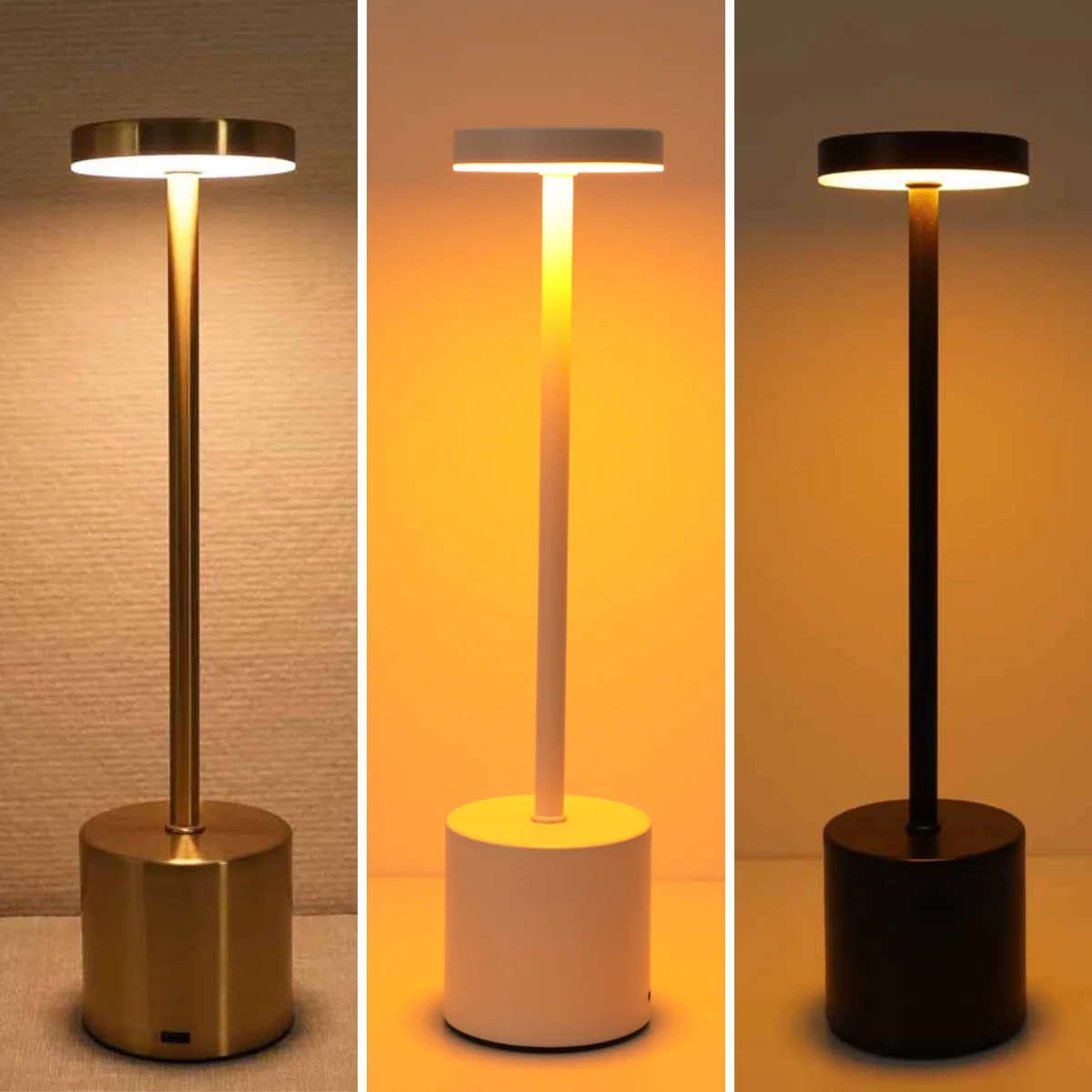 USB Metal Rechargeable Desk Writing Lamp Room LED Bedside Decorative Table Lamp Restaurant Bar Desktop Mood Lighting Night Light 2