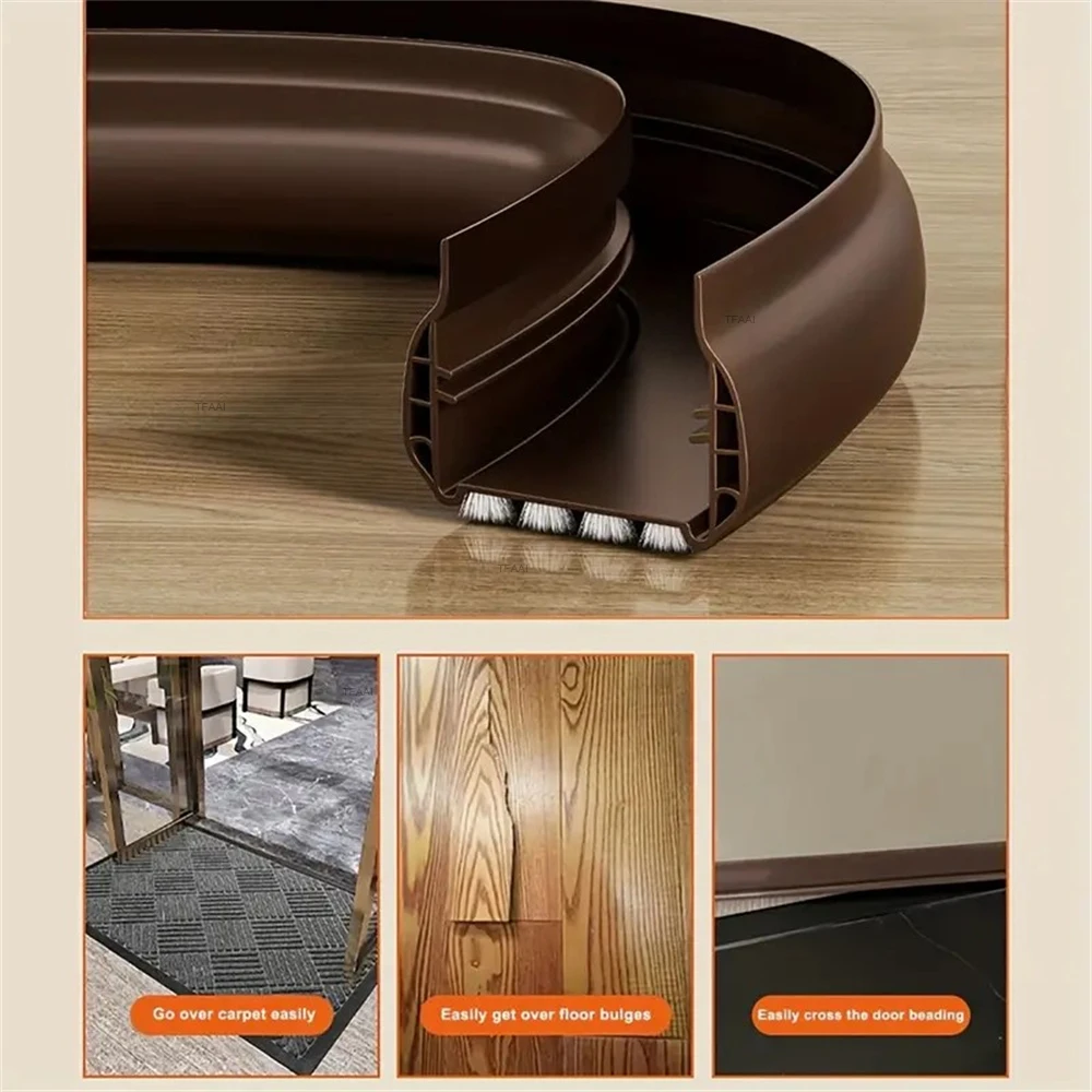 PVC Door Bottom Weatherstrip Seal Dust and Noise Insulation Seal Strip Tape Self-adhesive Door Draft Stopper Insulator Strips