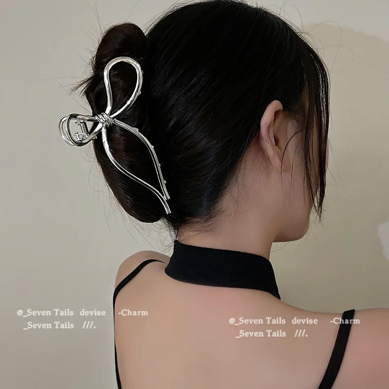 Elegant Bow Metal Hair Claw Clip 8