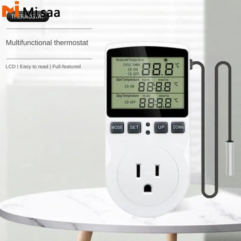 

Timer Programmable Intelligent Easy To Read Liquid Crystal Display Digital With Countdown Temperature Control Switch Socket