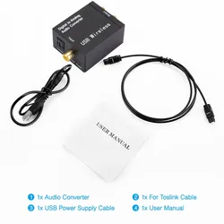 Bluetooth - Enabled Digital to Analog Audio Converter with Optical, Coaxial, and RCA Input (YQ - 88C)