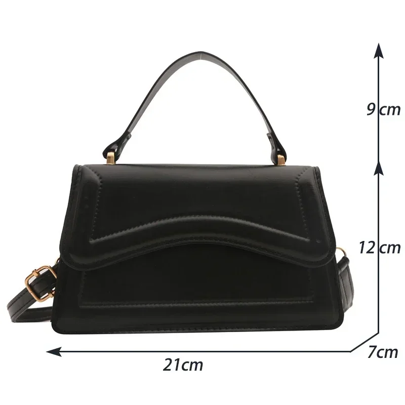 High Quality PU Leather Handbag Purse Women's Bag Solid Color Shoulder Crossbody Bags Lady Messenger Small Tote for Women Girls
