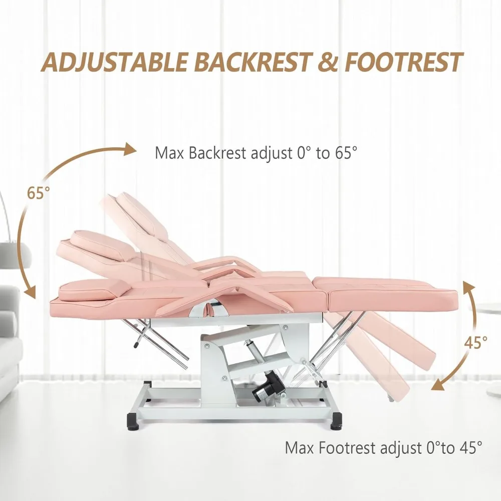 Electric Height Adjustable Salon Tattoo Chair Esthetician Bed, Multi-Purpose Facial Bed Chair for Barber Spa Beauty Salon