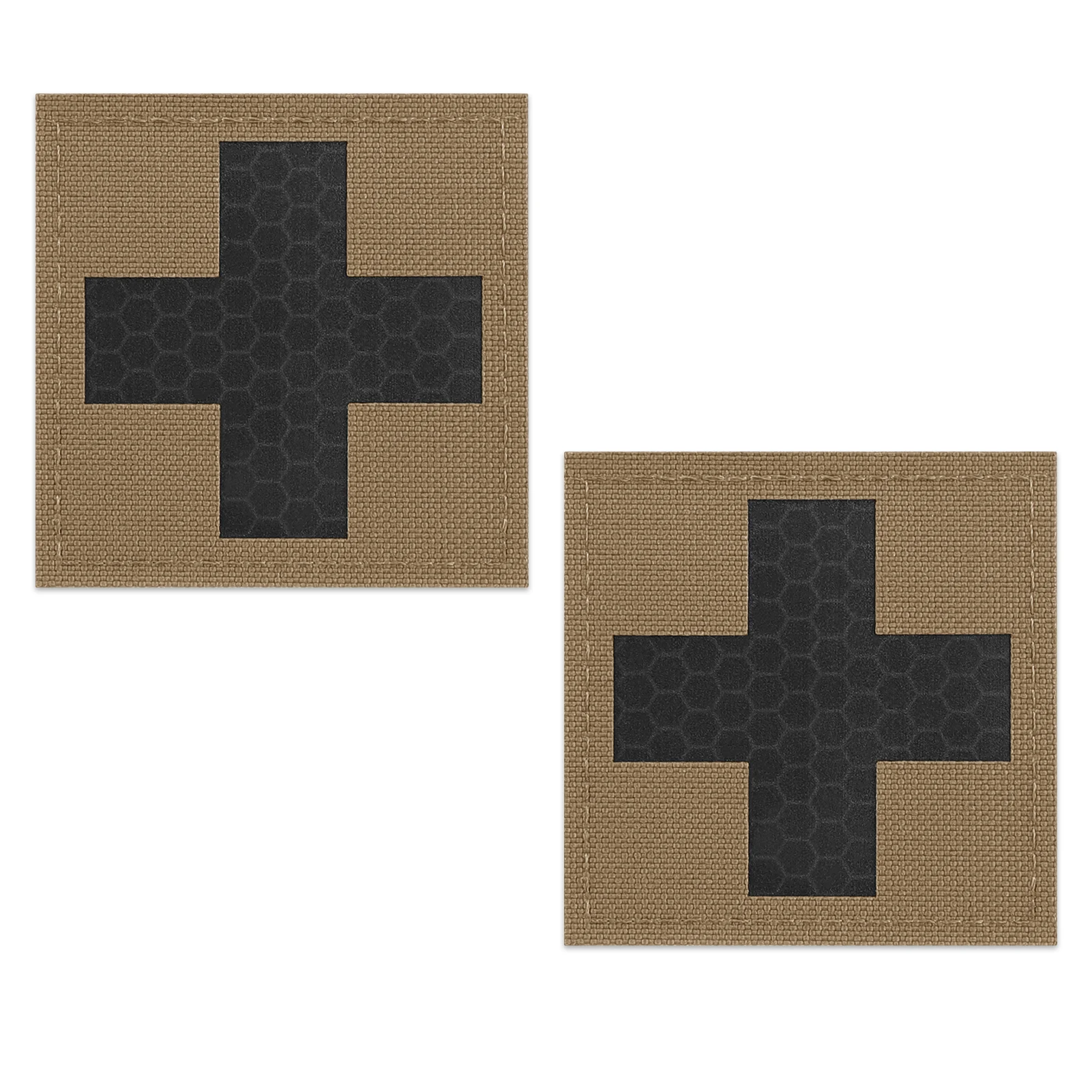 KRYDEX 2PCS Taktische Medizinische Kreuz Patches Erste Hilfe MED Abzeichen Notfall IFAK Trauma Reflektierende Patch 5X5CM für Jagd Ausrüstung – Detail 7