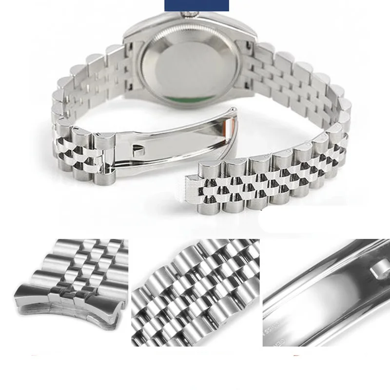 Solid Stainless Steel Watch Accessories Band For Rolex DATEJUST DAY-DATE OYSTERPERTUAL DATE Watch Strap 17mm 20mm 21mm