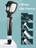 New 4 Mode High Pressure Shower Head With Stop Button Filter Water Sprayer Adjustable Shower Nozzle Spa Shower Head for Bathroom 1